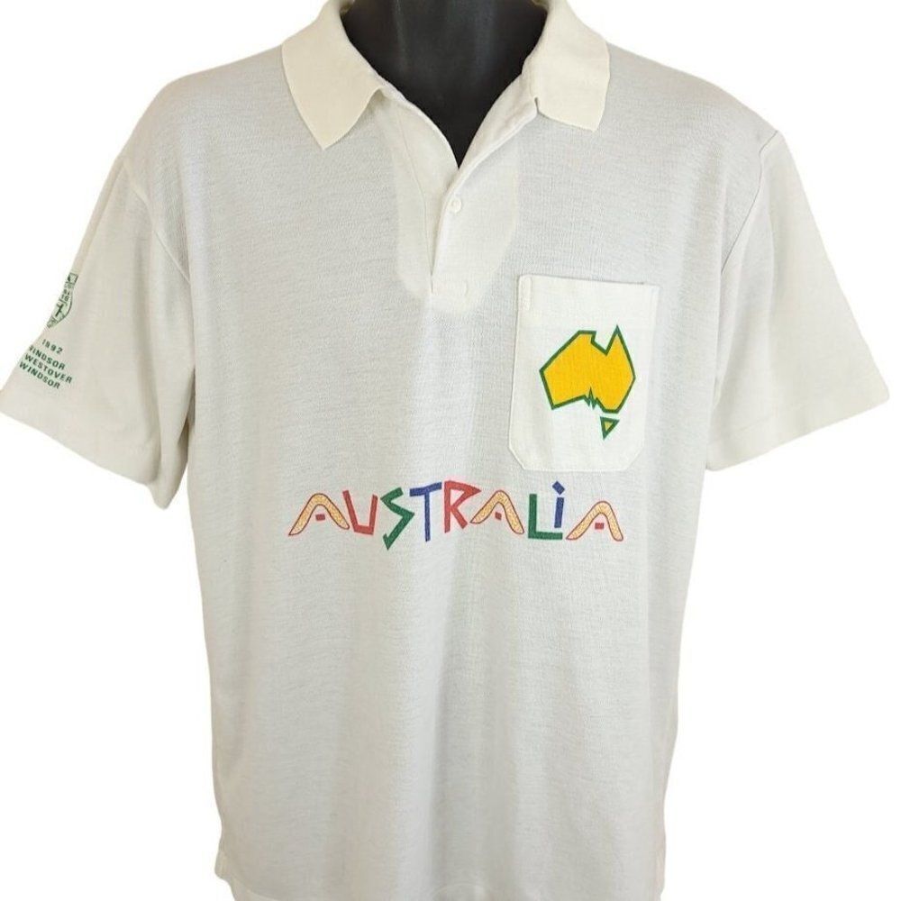Australia Day Polo Shirt Vintage 90s 1992 Bandung Hash House Harriers Mens Large